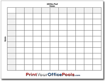 100 Box Squares Pool