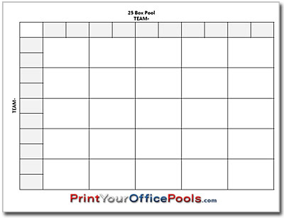 Free printable football squares pool