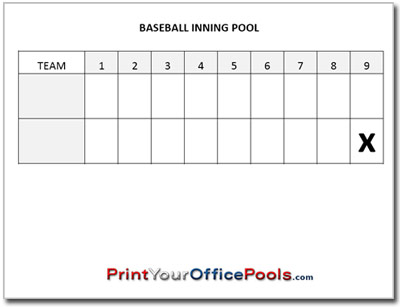 Baseball Pool with Bottom of 9th