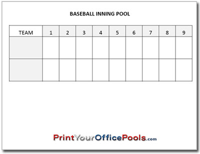 Baseball Pool with Bottom of 9th