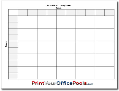 Footbal 25 Squares Pool