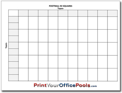 Footbal 50 Squares Pool