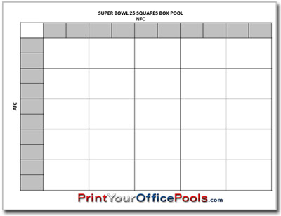 Super Bowl 25 Pool