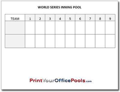 Baseball Pool with Bottom of 9th